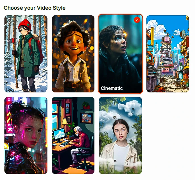 Choose Video Style